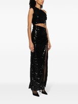Thumbnail for your product : Amen Sequinned Cut-Out Maxi Dress