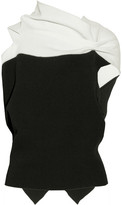 Thumbnail for your product : Roland Mouret Eugene two-tone wool-crepe top