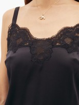 Thumbnail for your product : Dolce & Gabbana Floral Lace-trimmed Silk-blend Satin Camisole - Black