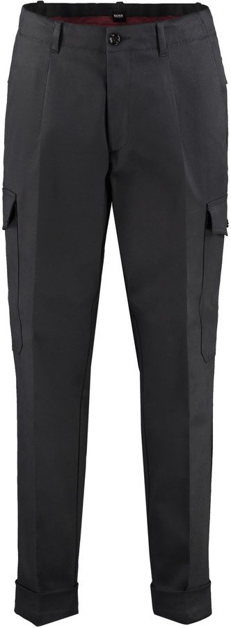 HUGO BOSS Kirio Relaxed-fit Cotton Trousers - ShopStyle Pants