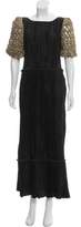 Thumbnail for your product : Mary McFadden Short Sleeve Maxi Dress Black Mary McFadden Short Sleeve Maxi Dress