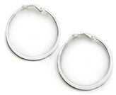 Thumbnail for your product : Lord & Taylor Sterling Silver Flat Hoop Earrings
