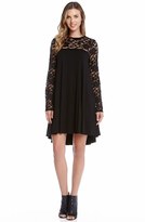 Thumbnail for your product : Karen Kane Lace & Jersey Swing Dress
