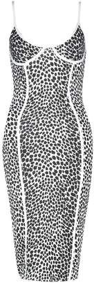 boohoo Animal Print Panelled Midi Dress
