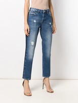 Thumbnail for your product : Philipp Plein Side-Striped Boyfriend Jeans