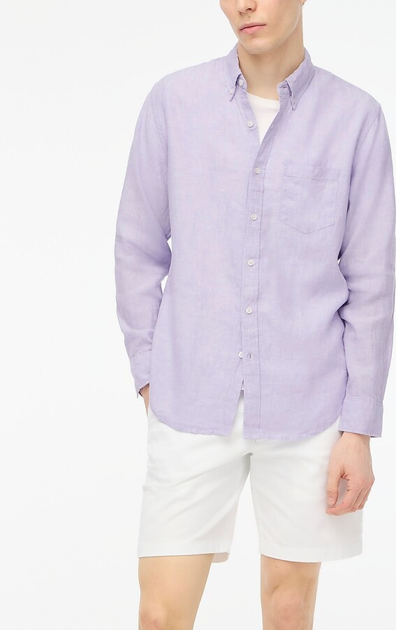 J.Crew Factory Classic linen-blend shirt