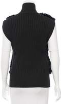 Thumbnail for your product : Glamour Puss Glamourpuss Fur-Paneled Collar Vest w/ Tags