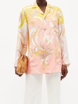 Thumbnail for your product : Emilio Pucci Tropicana-print Silk-satin Top - Pink Print