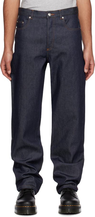 A.P.C. Navy Fairfax Jeans - ShopStyle