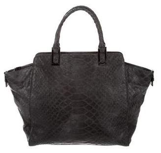Milly Embossed Leather Handle Bag