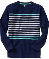 Thumbnail for your product : Old Navy Boys Slub-Knit Chest-Stripe Tees
