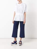 Thumbnail for your product : Marni poplin and jersey gathered top