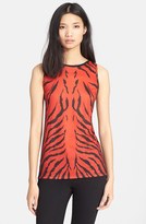 Thumbnail for your product : The Kooples Zebra Print Cotton Jersey Tank