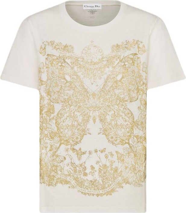 DIOR トップス Cropped Button-Up Blouse White Cotton Poplin | DIOR