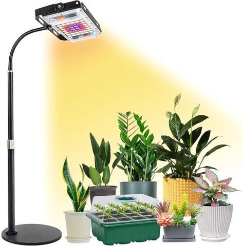 TAURKENAM LBW Grow Light for Indoor Plants, Full Spectrum Desk LED Plant Light, Small Grow Lamp with On/Off Switch, Height Adjustable, Flexible Gooseneck,...