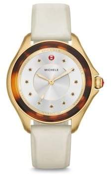 Michele Cape Quartz, Stainless Steel & Silicone Strap Watch