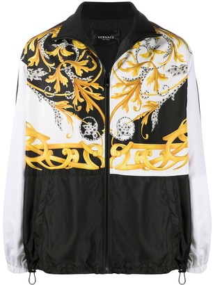 Versace Baroque print jacket - ShopStyle Outerwear