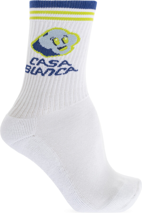 Casablanca Socks With Logo  - White