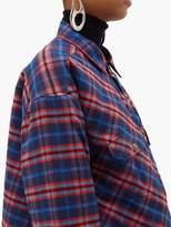 Thumbnail for your product : Balenciaga Swing Canadian-checked Cotton-flannel Shirt - Womens - Red Multi