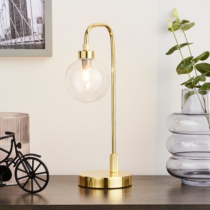 Dunelm Tanner Table Lamp Gold ShopStyle