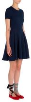 Thumbnail for your product : Miu Miu Scalloped Short-Sleeve Fit-&-Flare Dress