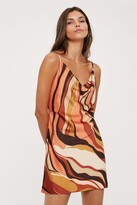 Thumbnail for your product : Nasty Gal Womens Abstract Cowl Front Mini Slip Dress