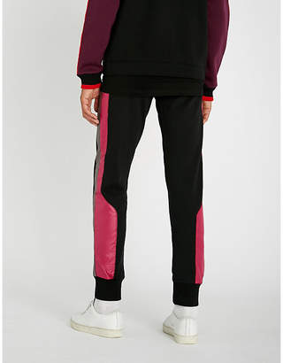 Lanvin Side-stripe shell-trimmed cotton-jersey jogging bottoms