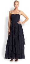 Thumbnail for your product : Aidan Mattox Tiered-Ruffle Gown