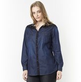 Thumbnail for your product : Taillissime Denim Shirt with Lace Inset