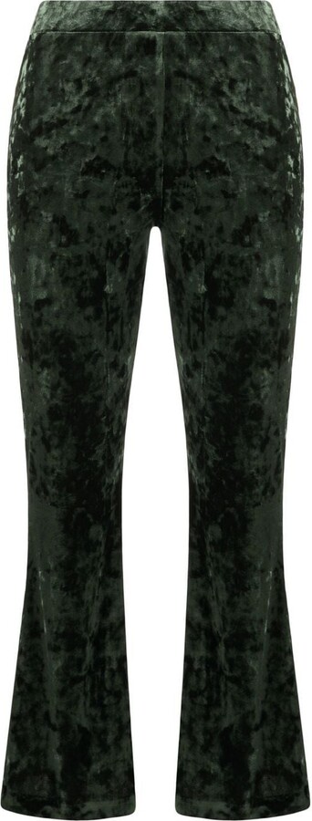 Dark Green Velvet Pants | ShopStyle