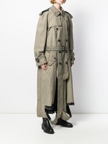 Thumbnail for your product : Maison Margiela Ripped Hem Trench Coat