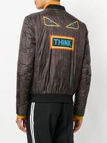 Thumbnail for your product : Fendi logo print bomber jacket