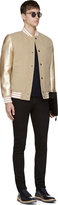 Thumbnail for your product : MSGM Gold Wool Bomber Jacket