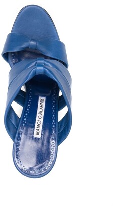 Manolo Blahnik Multi-Strap Slip-On Sandals