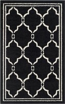 Thumbnail for your product : Winston Porter Arisbel Geometric Black/Ivory Outdoor Area Rug