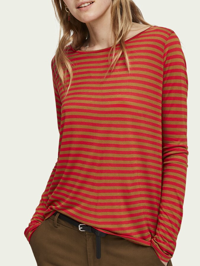 Sweatwater Womens Striped Contrast Color Vintage Raglan Sleeve V Neck Pullover Top Blouse T-Shirts 