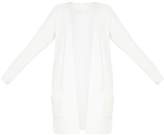 Thumbnail for your product : PrettyLittleThing Cream Fluffy Pocket Front Midi Cardigan