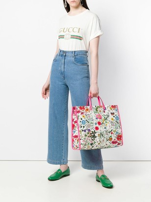 Gucci Floral Print Tote Bag
