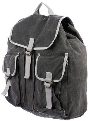 Marc Jacobs Large Denim Drawstring Backpack Grey