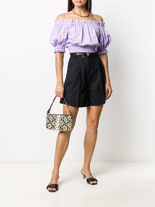 Alice + Olivia Ruched Short-Sleeved Top