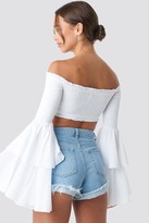 Thumbnail for your product : Céline & Talisa X NA-KD Off Shoulder Bell Sleeve Top