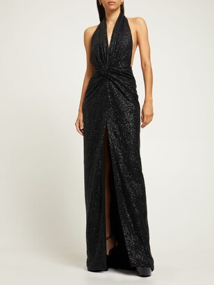 Costarellos Layla Sequined Evening Gown