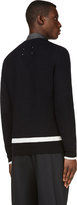 Thumbnail for your product : Maison Margiela Navy V-Neck Wool Sweater