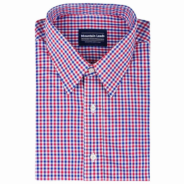 mens short sleeve plaid dress shirts