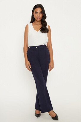 Womens Navy Bootcut Trousers