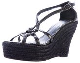 Thumbnail for your product : Oscar de la Renta Embossed Wedge Sandals