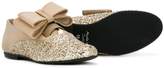 Thumbnail for your product : MonnaLisa bow-detail glitter shoes