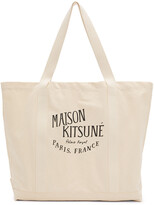 Thumbnail for your product : MAISON KITSUNÉ Off-White Palais Royal Tote