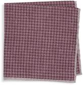 Thumbnail for your product : Eleventy Houndstooth Wool & Cotton Pocket Square