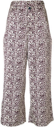 Christian Wijnants floral print flared trousers